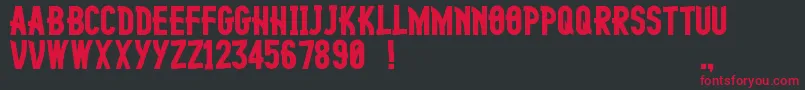 FingerlingTall Font – Red Fonts on Black Background