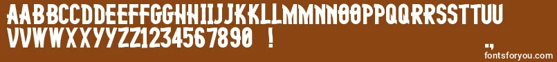 FingerlingTall Font – White Fonts on Brown Background