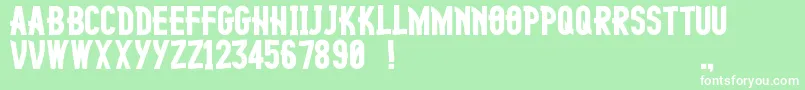 FingerlingTall Font – White Fonts on Green Background