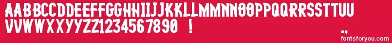 FingerlingTall Font – White Fonts on Red Background
