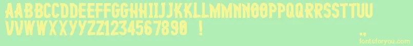FingerlingTall Font – Yellow Fonts on Green Background