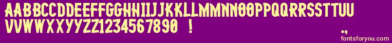 FingerlingTall Font – Yellow Fonts on Purple Background