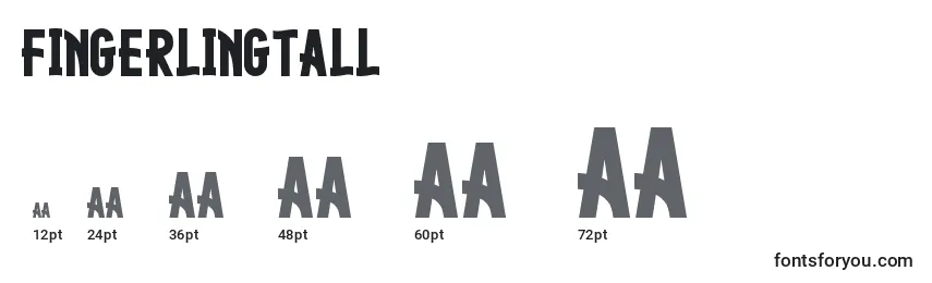 FingerlingTall Font Sizes