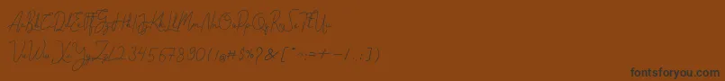 Cantilena Font – Black Fonts on Brown Background
