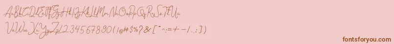 Cantilena Font – Brown Fonts on Pink Background
