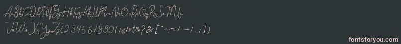 Шрифт Cantilena – розовые шрифты на чёрном фоне