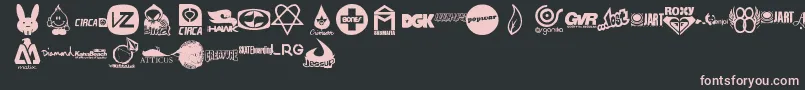 fuente LogoSkate2 – Fuentes Rosadas Sobre Fondo Negro