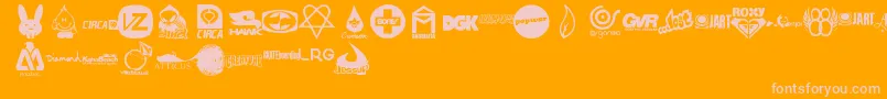 LogoSkate2フォントについての詳細 フォントLogoSkate2 – オレンジの背景にピンクのフォント