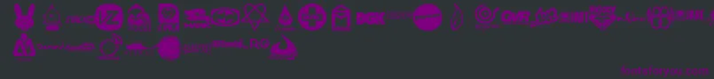 Fonte LogoSkate2 – fontes roxas em um fundo preto