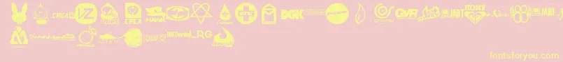 LogoSkate2 Font – Yellow Fonts on Pink Background