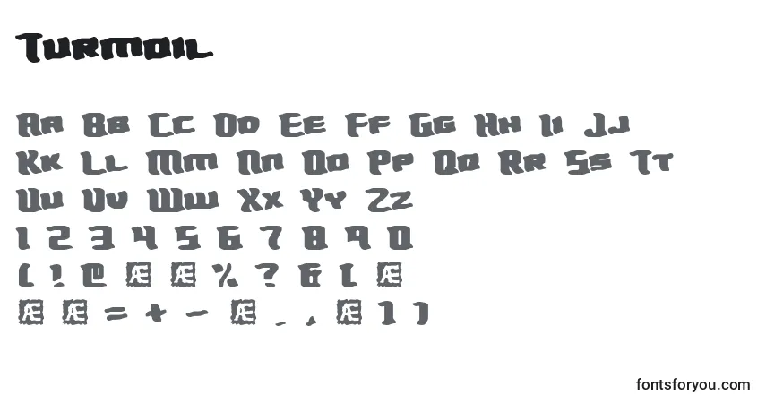 Turmoilフォント–アルファベット、数字、特殊文字