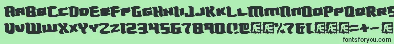 Turmoil Font – Black Fonts on Green Background