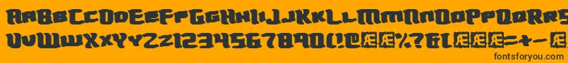 Turmoil Font – Black Fonts on Orange Background