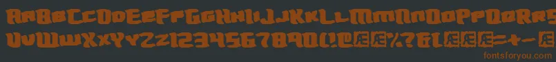 Turmoil Font – Brown Fonts on Black Background