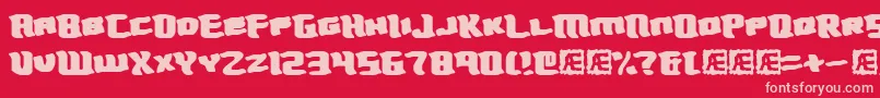 Turmoil Font – Pink Fonts on Red Background