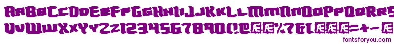 Turmoil Font – Purple Fonts on White Background