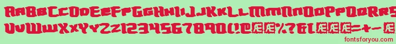 Turmoil Font – Red Fonts on Green Background