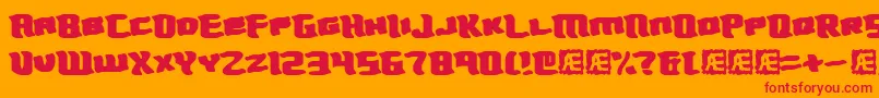 Turmoil Font – Red Fonts on Orange Background