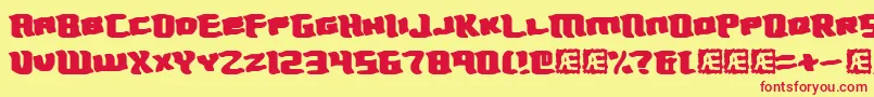 Turmoil Font – Red Fonts on Yellow Background