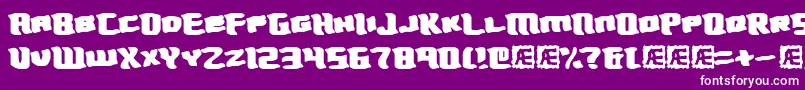 Turmoil Font – White Fonts on Purple Background