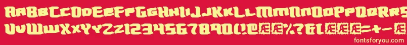 Turmoil Font – Yellow Fonts on Red Background