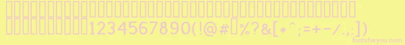 Latha Font – Pink Fonts on Yellow Background