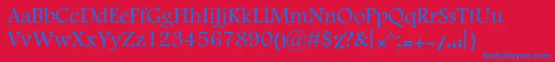 KHoma Font – Blue Fonts on Red Background