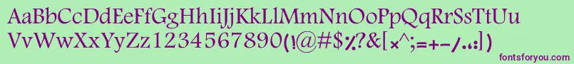 KHoma Font – Purple Fonts on Green Background