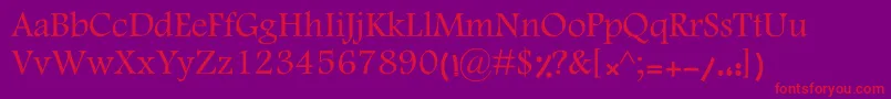 KHoma Font – Red Fonts on Purple Background