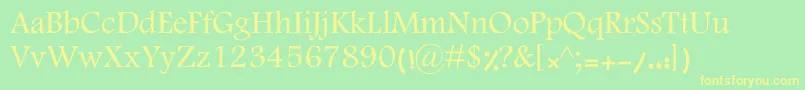 KHoma Font – Yellow Fonts on Green Background