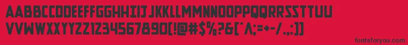 Newcomictitle Font – Black Fonts on Red Background