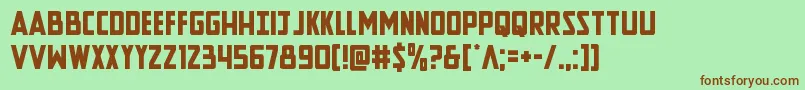 Шрифт Newcomictitle – коричневые шрифты на зелёном фоне