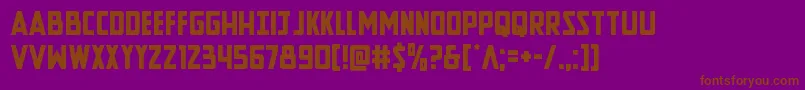 フォントNewcomictitle – 紫色の背景に茶色のフォント