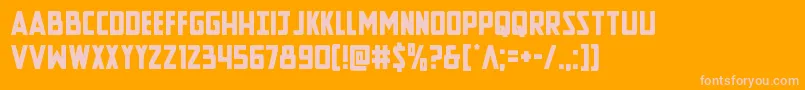 Newcomictitle Font – Pink Fonts on Orange Background