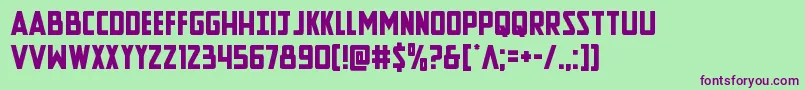 Newcomictitle Font – Purple Fonts on Green Background