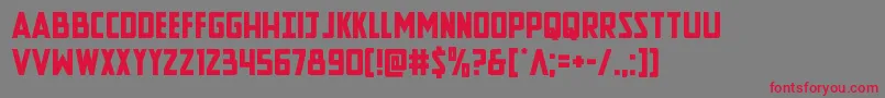 フォントNewcomictitle – 赤い文字の灰色の背景