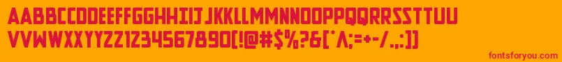 Newcomictitle Font – Red Fonts on Orange Background