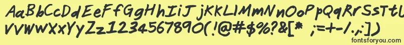 Janitor Font – Black Fonts on Yellow Background