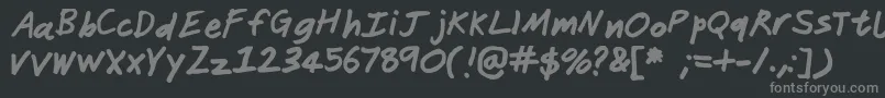 Janitor Font – Gray Fonts on Black Background