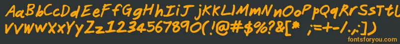 Janitor Font – Orange Fonts on Black Background