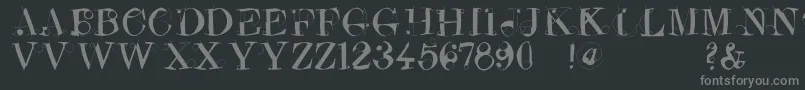 フォントCrazyconstructor – 黒い背景に灰色の文字