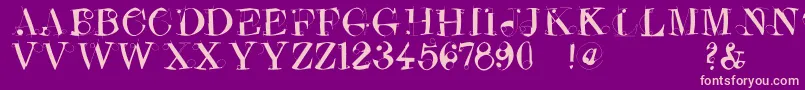 Crazyconstructor Font – Pink Fonts on Purple Background