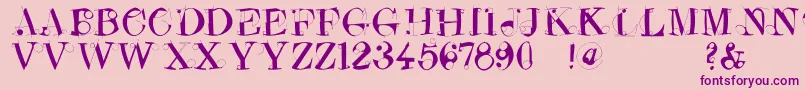 Crazyconstructor-Schriftart – Violette Schriften auf rosa Hintergrund