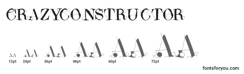 Crazyconstructor Font Sizes
