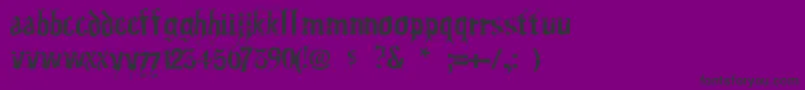 フォントGartentika – 紫の背景に黒い文字