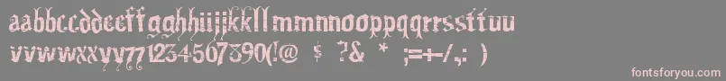 Gartentika Font – Pink Fonts on Gray Background