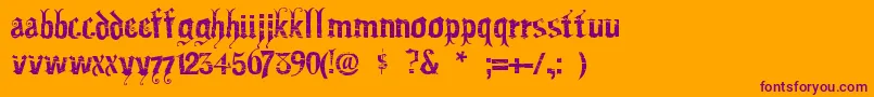 Gartentika Font – Purple Fonts on Orange Background