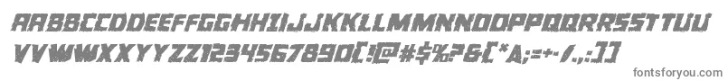 Colossusjagitalic-fontti – harmaat kirjasimet valkoisella taustalla