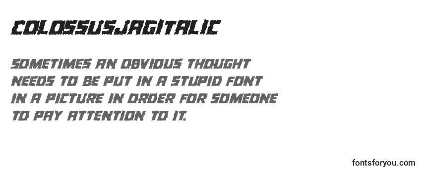 Colossusjagitalic Font