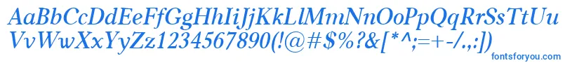 Weitere Informationen zur CarniolaSemiboldItalic-Schriftart CarniolaSemiboldItalic-Schriftart – Blaue Schriften auf weißem Hintergrund